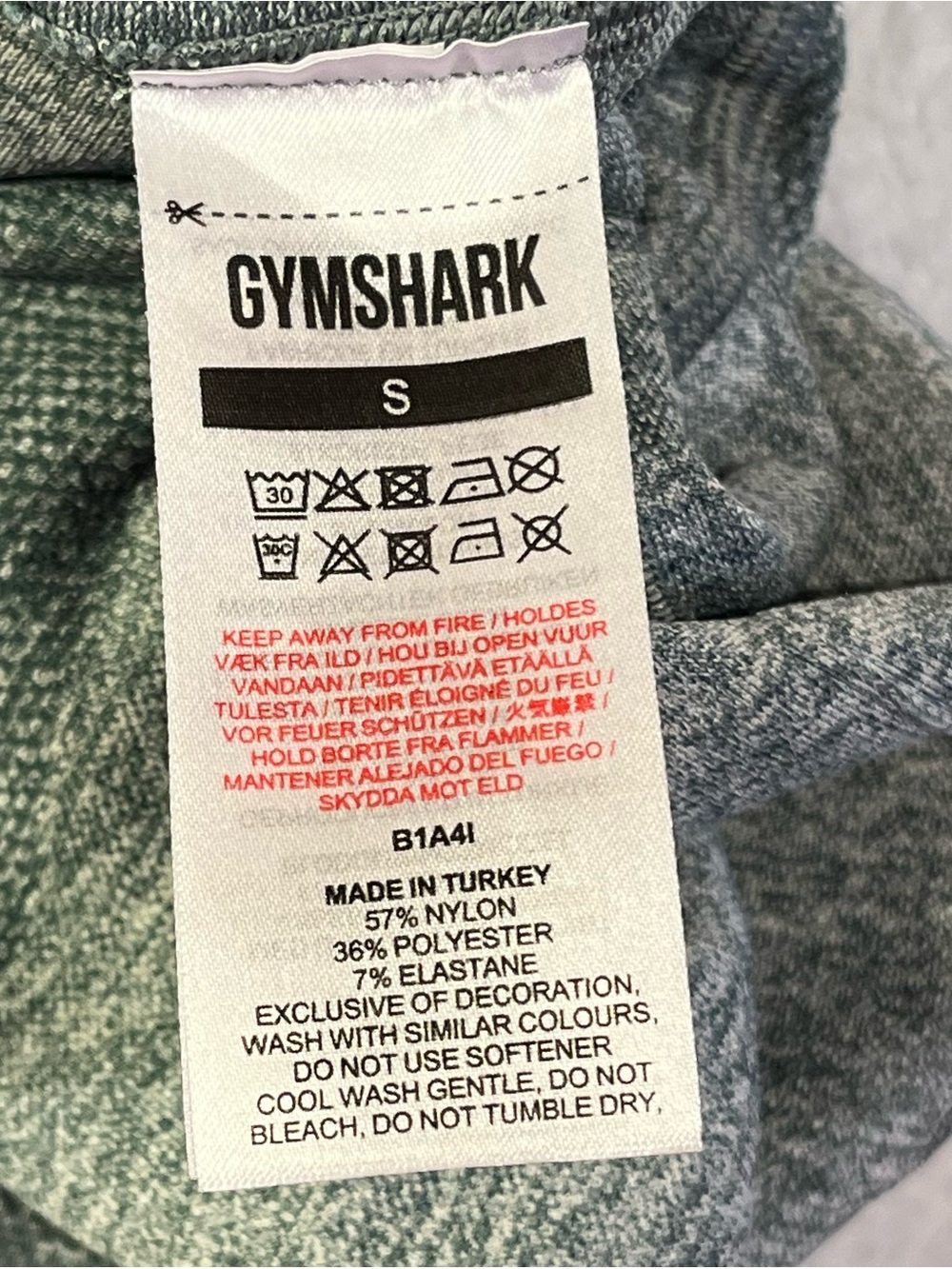 Gymshark High-Waisted Seamless Biker Shorts - Green - Size Small - Picture 3 of 7